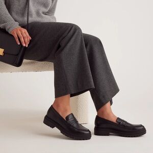 Quince Black Loafers for Women
